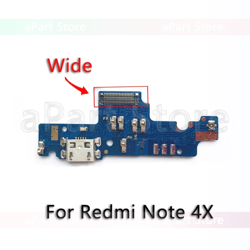 Note 4X Wide Для Xiaomi Redmi Note 3 3s 4 4x Pro Prime USB Дата зарядный порт зарядное устройство док-станция гибкий кабель Замена - Color: Note 4X Wide