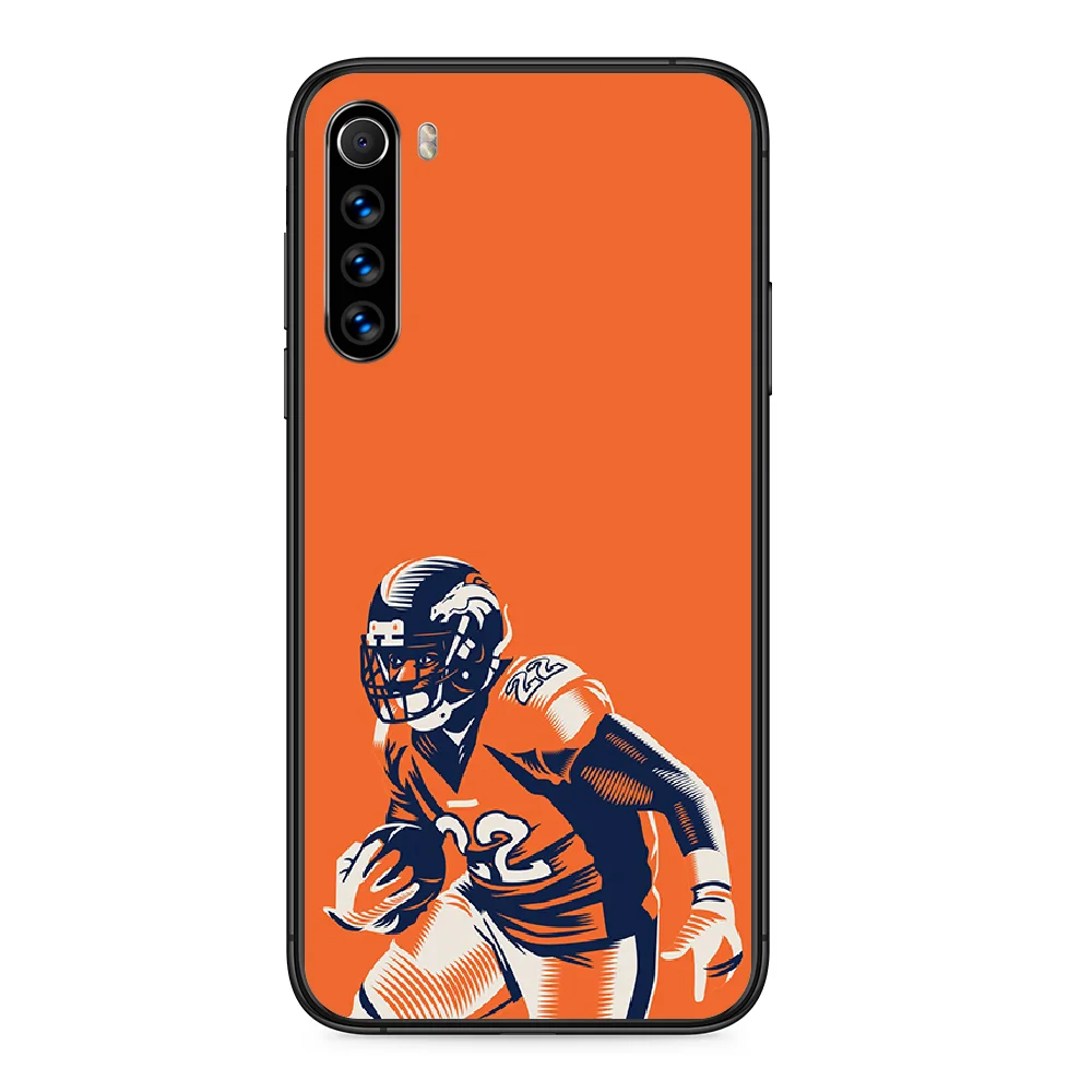 

Rugby Denver Bronco Football Phone case For Xiaomi Redmi Note 4A 4X 5 6 6A 7 7A 8 8A 4 5 5A 8T Plus Pro black Etui art