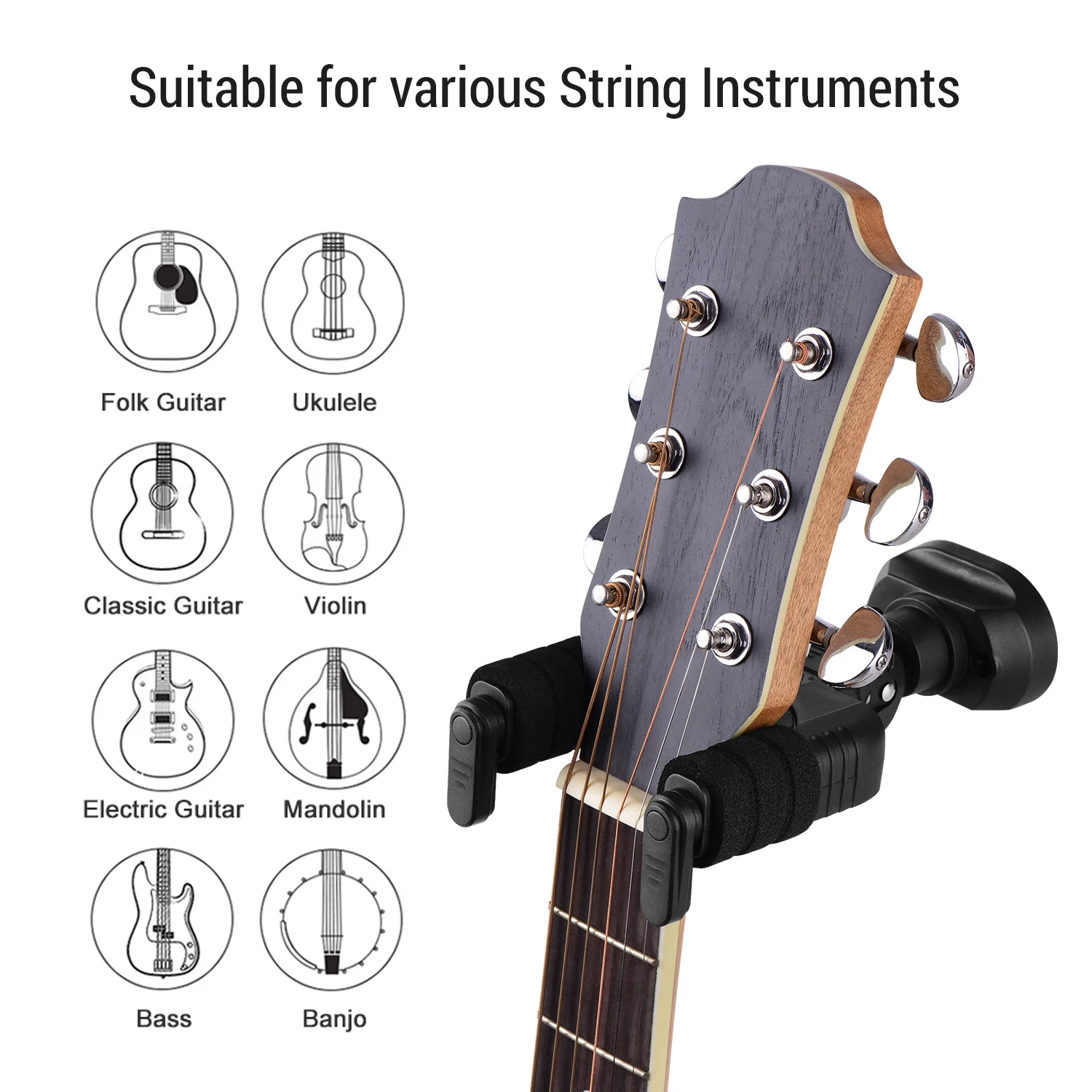 ah 89 musical instrument kleiderbügel auto lock gitarre wand halterung haken für akustische elektrische gitarren bässe ukulele violine