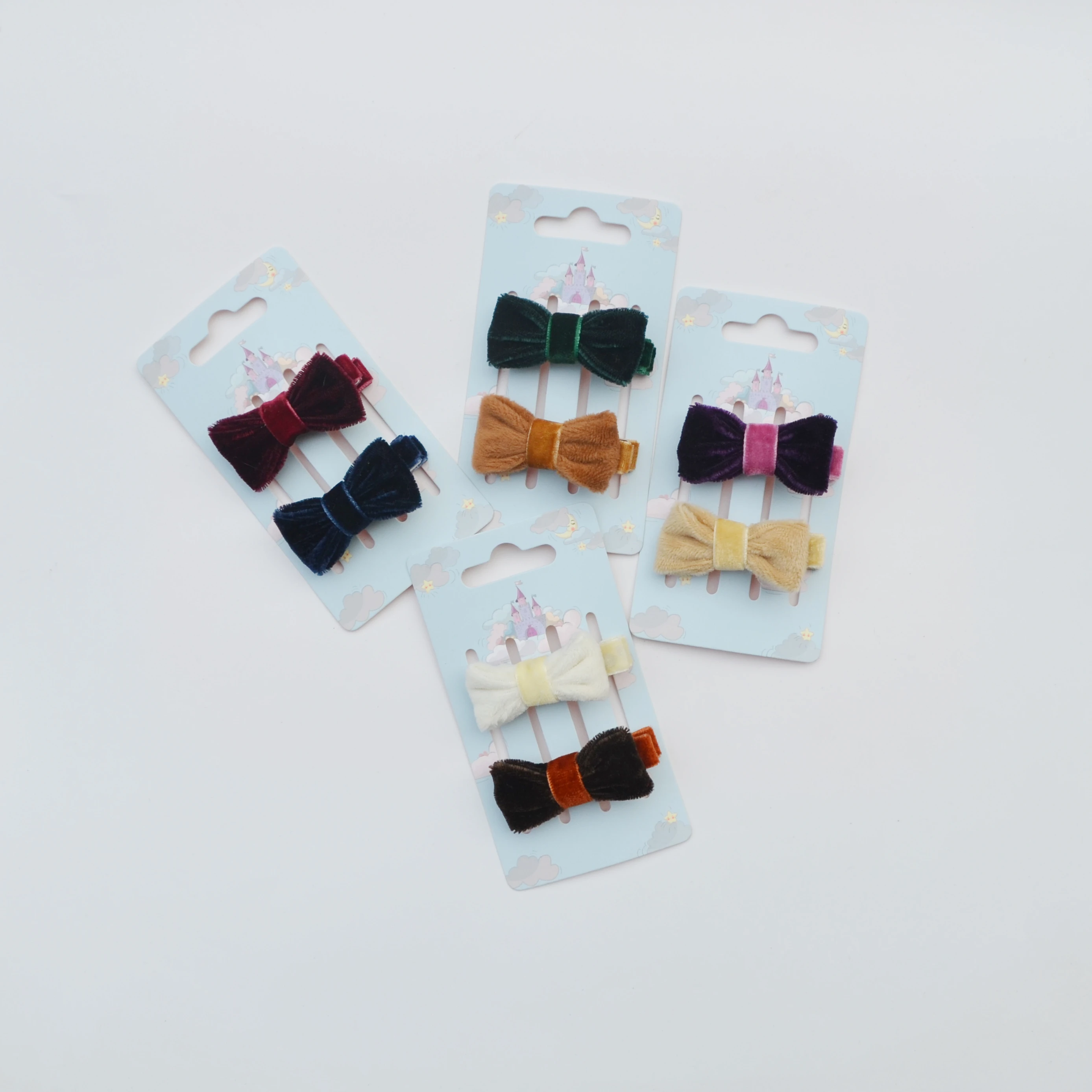 2 шт./упак. на осень-зиму очаровательные фиолетовые/верблюжьи шерстяные заколки