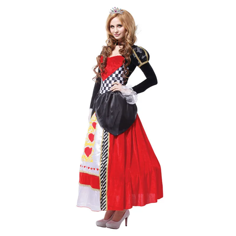 alice in wonderland red queen of hearts costumes for women costume Sexy Royal Cosplay Clothing Women Halloween Fancy Dress |