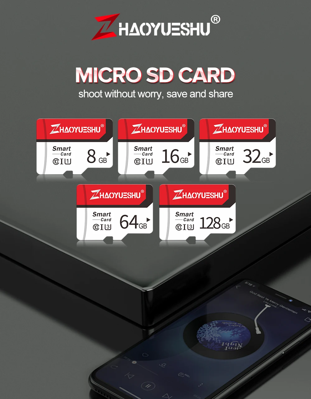 Карта micro SD/TF класса 10, высокоскоростная карта памяти, 128 ГБ, 64 ГБ, 32 ГБ, 16 ГБ, 8 ГБ, флеш-карта для мобильных телефонов и регистраторов вождения