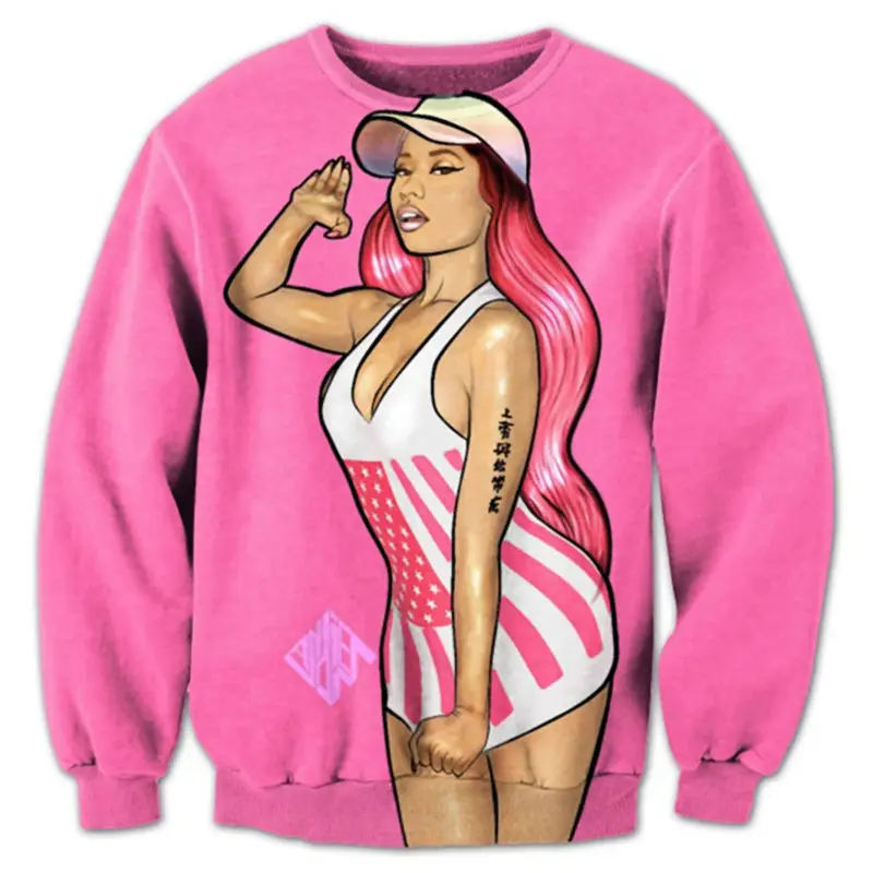 

Новая модная розовая Женская толстовка CJLM в стиле Харадзюку С 3D-принтом, Забавный пуловер, розовые толстовки, повседневные топы для мужчин и...