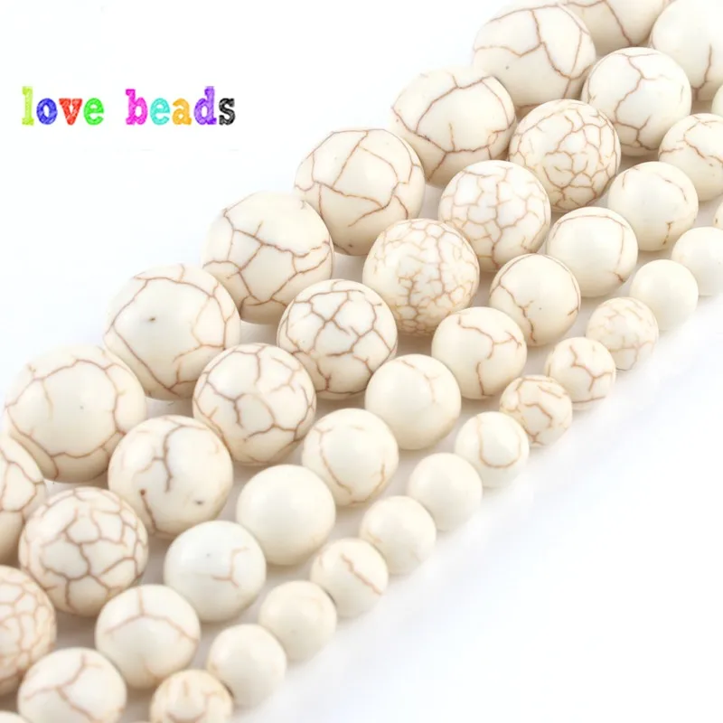 Оптовая продажа 15 дюймовые круглые бусины Howlite для самостоятельного