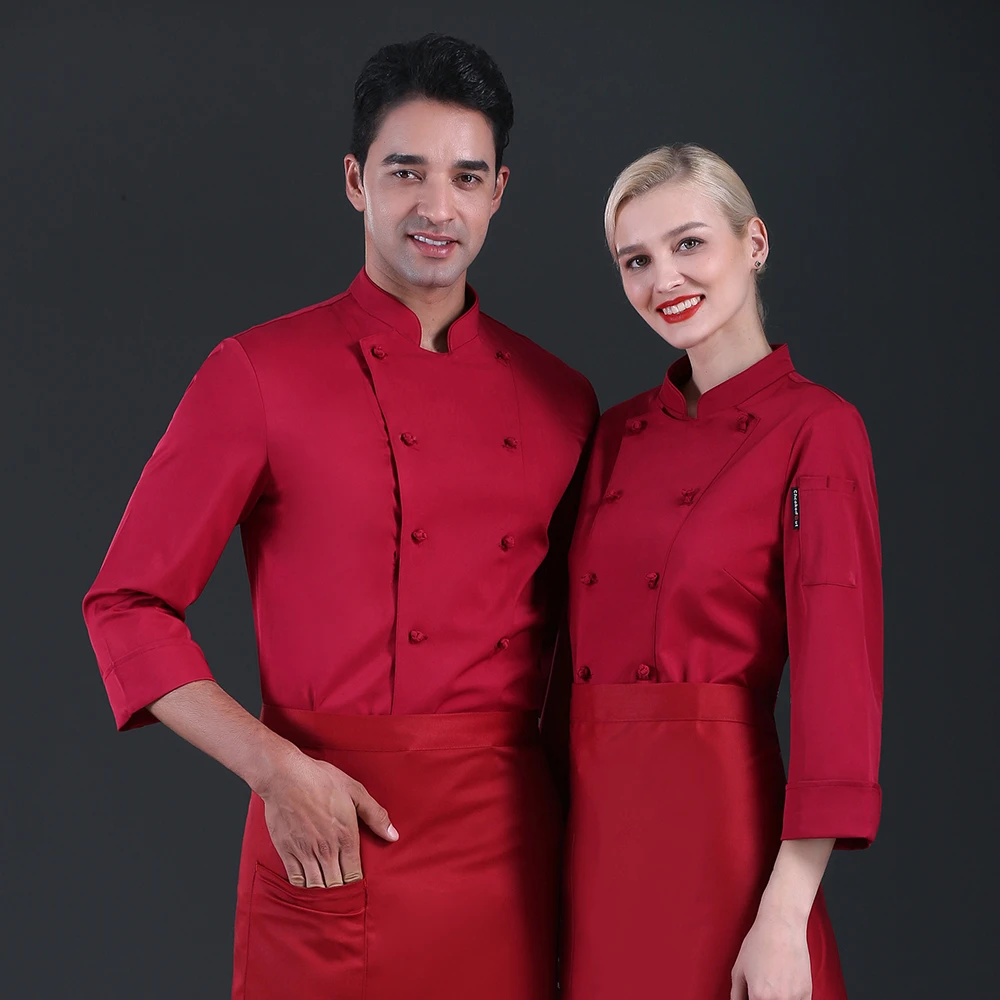 Унисекс униформа шеф-повара одежда для кухни ресторана приготовления пищи