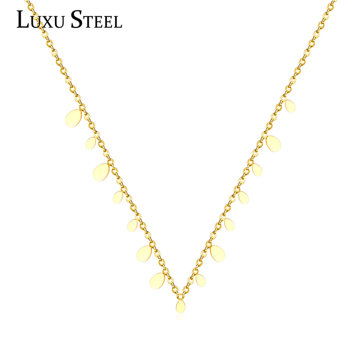 Маленькие ожерелья в форме капли воды LUXUSTEEL аксессуары для чокер вечерние 45 см