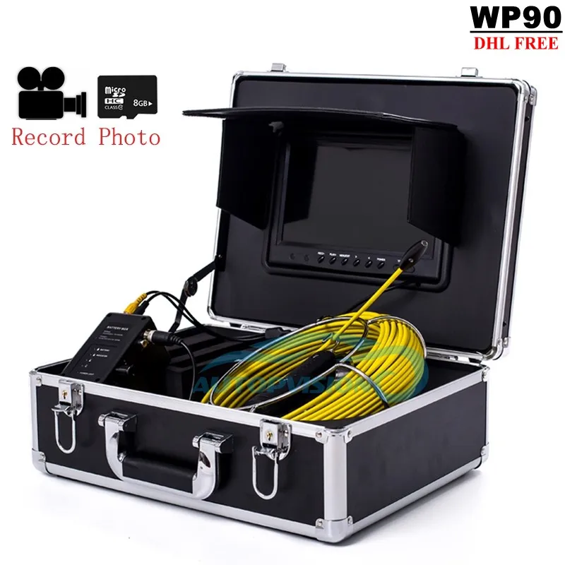 Камера для проверки канализационных труб ЖК экран 9 дюймов 20/30/50 м|Камеры