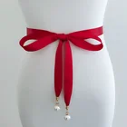 Женский ремень, тонкий жемчужный ремень, веревка для платьев, ремень с узким узелком для женщин