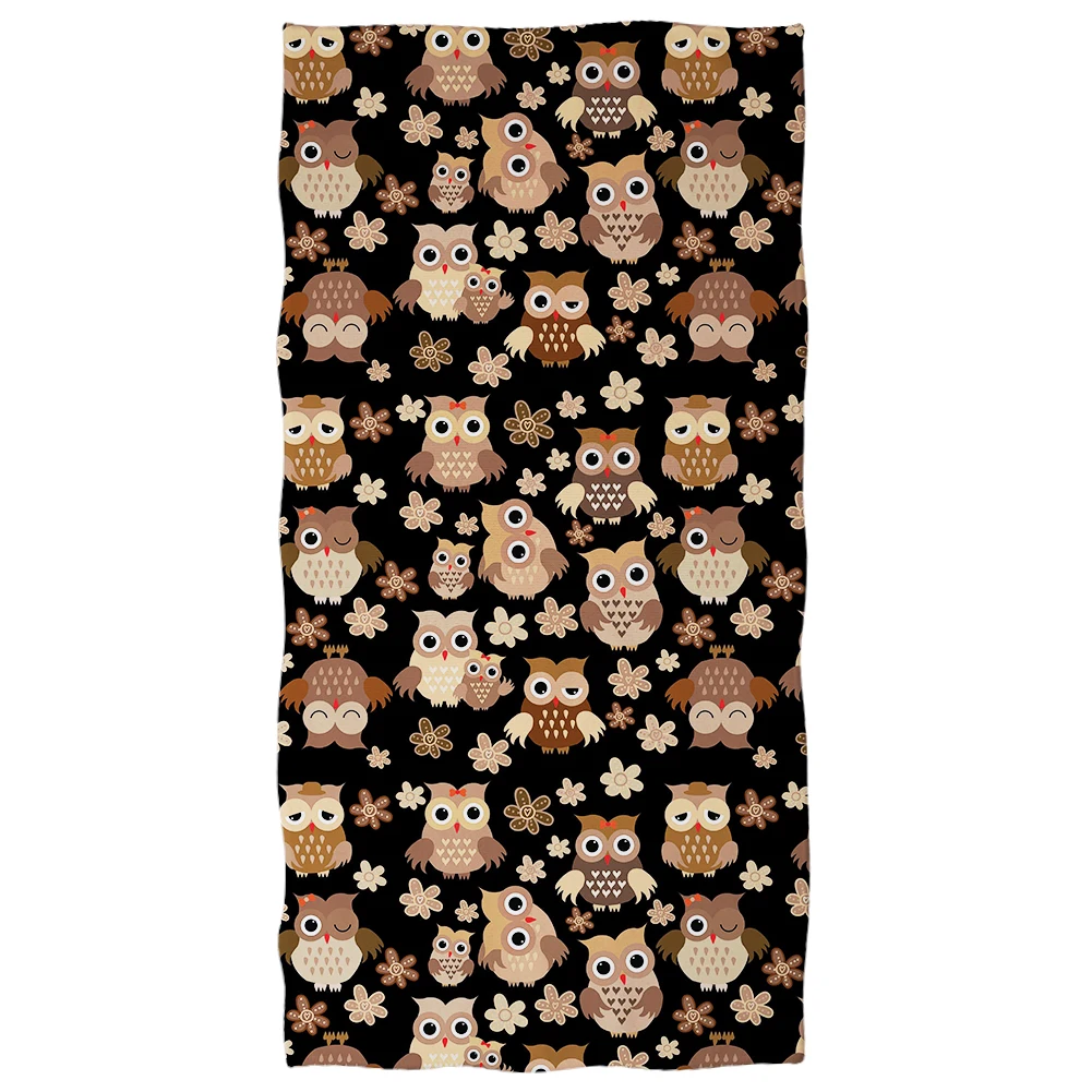 HUGSIDEA принт с совой из мультфильма Ванная комната Ванна Полотенца Мягкий хлопок