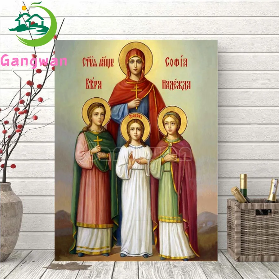 

Алмазная 5D картина «сделай сам» с изображением девы Марии для детей, вышивка крестиком, мозаика из страз, настенные Стикеры, домашний декор