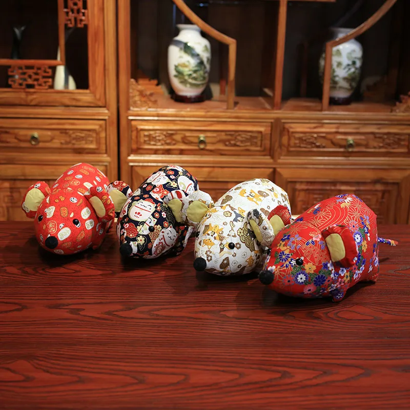 1 шт. 23 см китайский новый год высокое качество красная плюшевая мышь супер мягкая