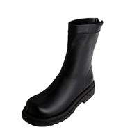 2021 new elastic boots women high quality material 4 5cm heel shoes autumn winter black white fashion womens shoes size 34 40