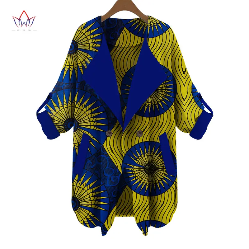 Новинка осенней модели Новые африканские пальто для женщин женский тренчкот с