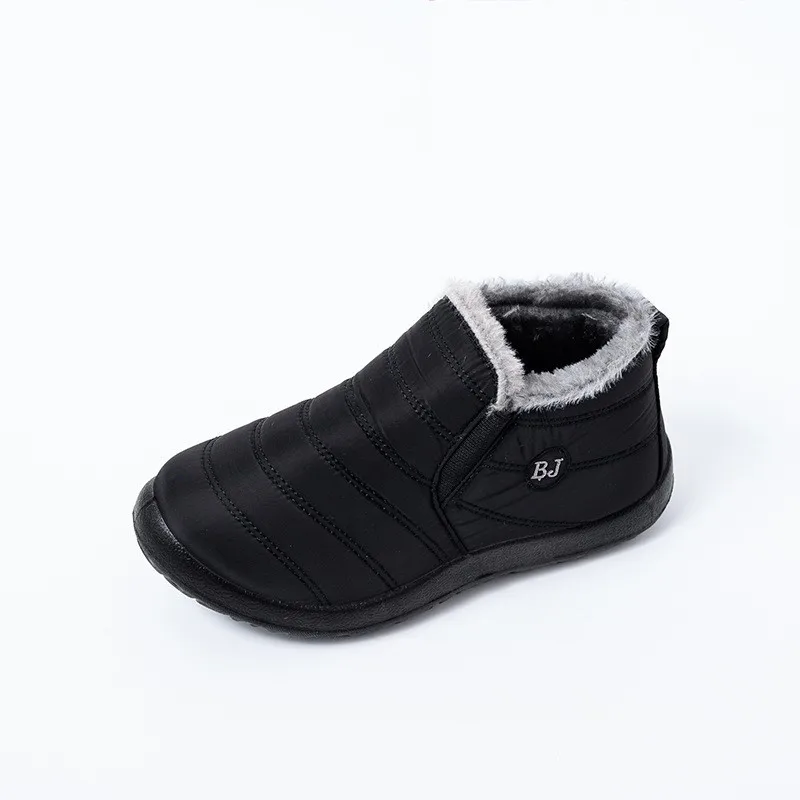 

Winter Women's Snow Boots Lovely Pure Color Waterproof Flat Warm Cotton Shoes Tube Suede Genuine Non-Slip Girls Boot 2021 New