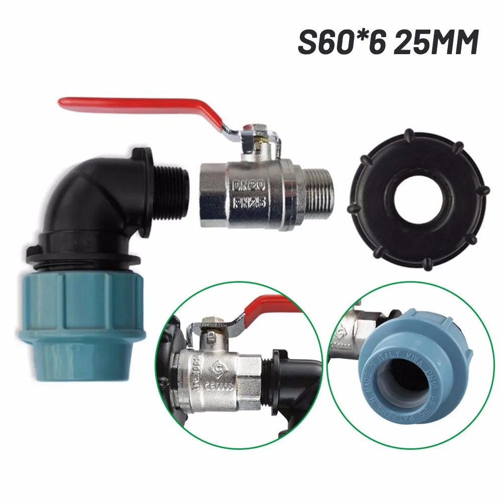 

Watering Parts IBC Tank Adapter Connector Durable Elbow Garden Plastic