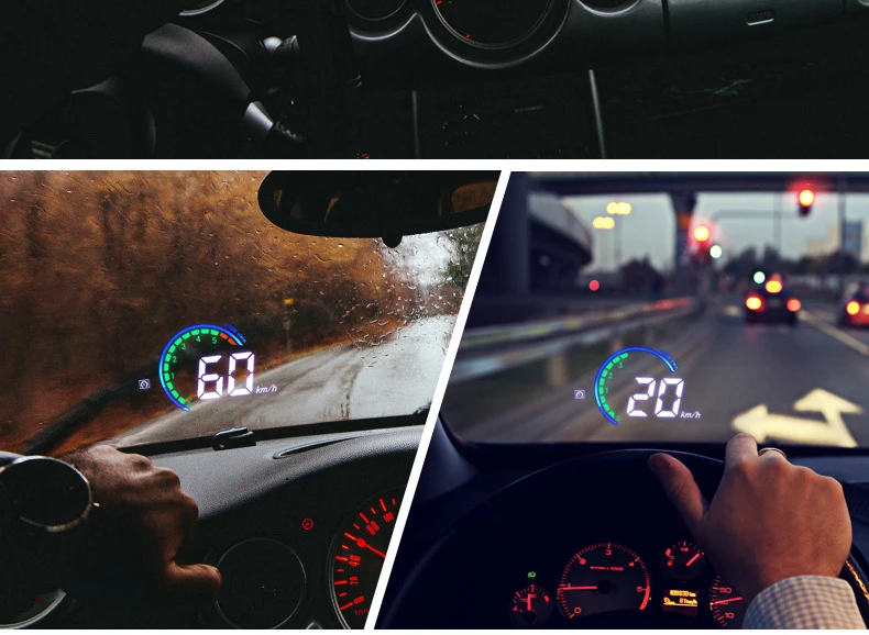 Дисплей на лобовое стекло автомобиля HUD Дисплей на лобовое стекло автомобиля Универсальный эскорт H6 проектор Цифровой дисплей автозапчасти XC-89