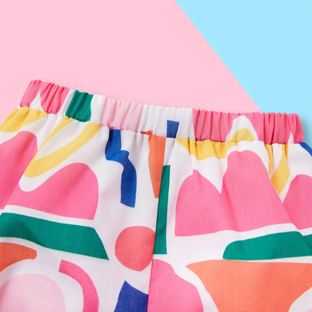 2019 г. Летний комплект одежды для маленьких девочек Модный жилет без рукавов с