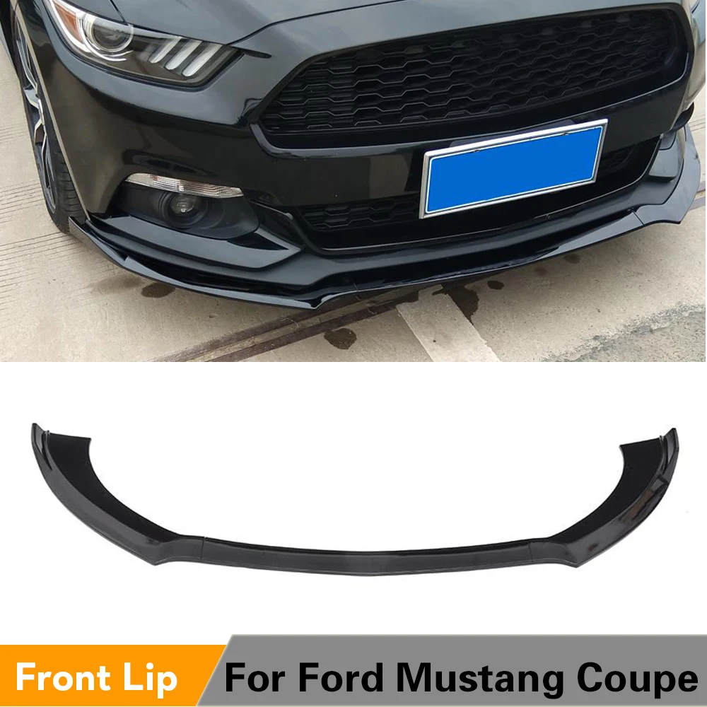 Матовый черный абсорбирующий спойлер для переднего бампера Ford Mustang 2015 2016