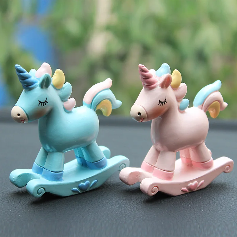 Украшение автомобиля в форме милого единорога Креативные украшения резиновые