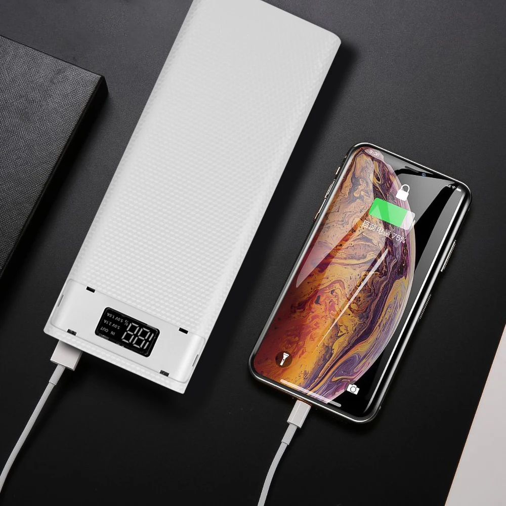 9V 2A 8*18650 Держатель батареи 12V 1.5A двойной USB блок питания аккумулятор мобильный
