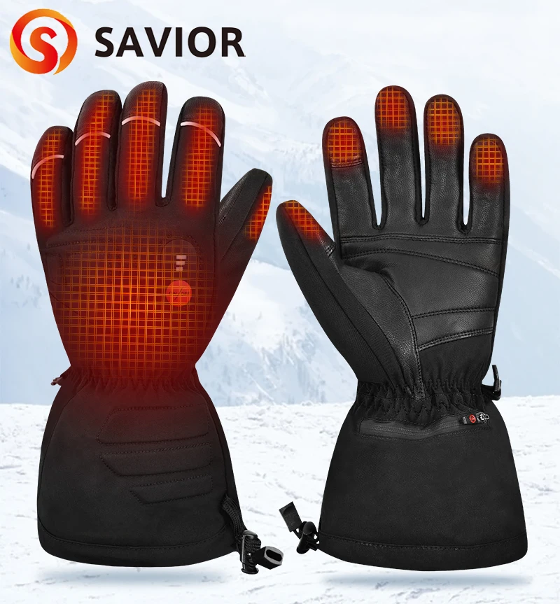 Sunwill Ski Heated Gloves Electric Battery Rechargeable Heating Skiing Gloves Motorcycle Cycling Heated Gloves Men Women Sw08