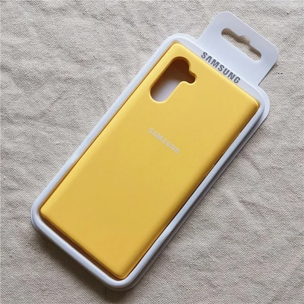 Yellow Чехол для samsung Galaxy Note 10 Plus, чехол Ofiice Silky Solf-touch, жидкий силиконовый чехол для Note 10 10+ Pro Plus с коробкой - Цвет: Yellow