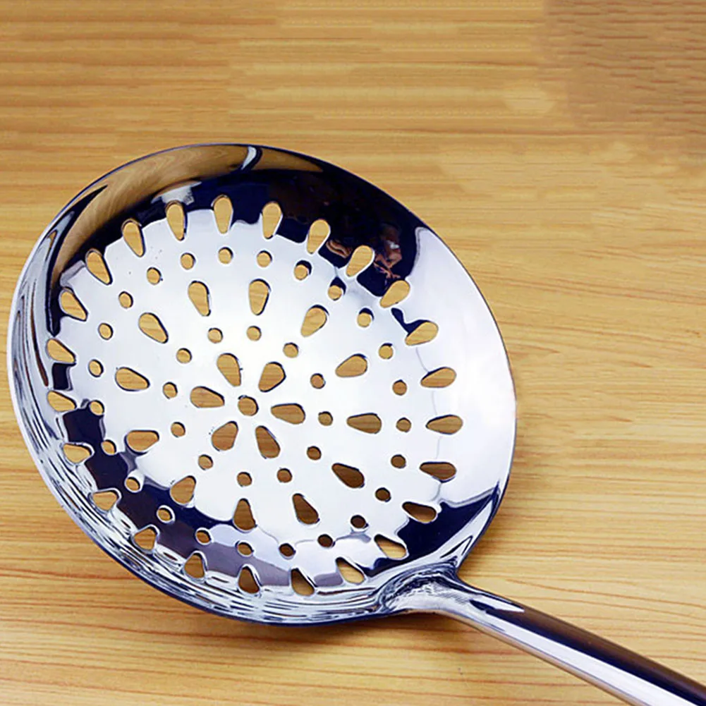 Ложка с прорезями эргономичная ручка прочная для жарки пищи портативный