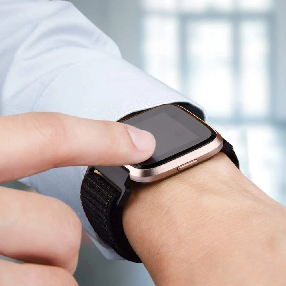 Ремешок нейлоновый для Fitbit Versa/Lite/Versa2 сменный Браслет умных часов браслет-петля