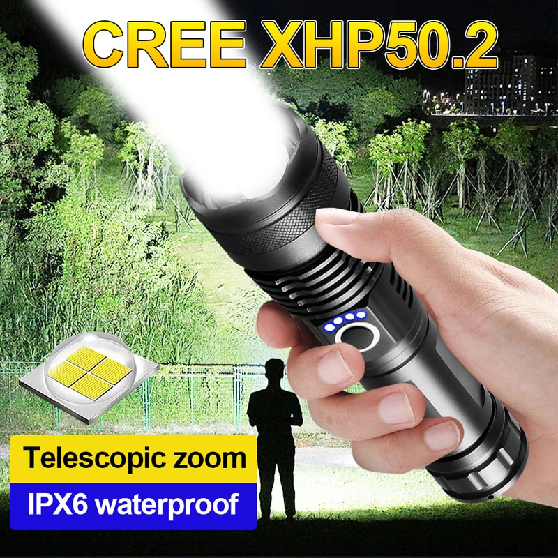 

Rechargeable LED Flashlight USB Torch Light ultra bright flashlight RUGGED LIGHT PRO