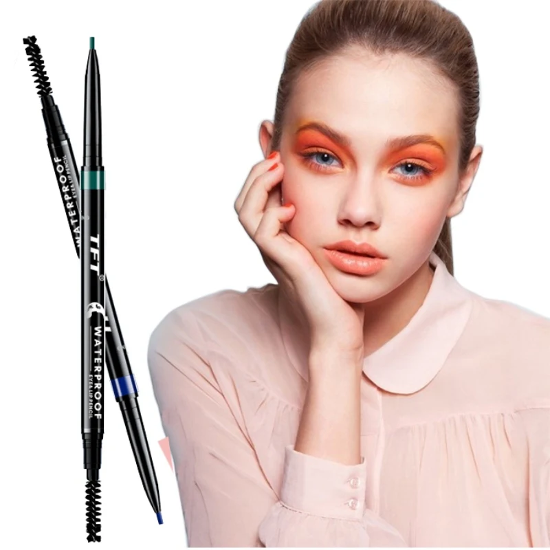 Двухсторонний карандаш для губ и бровей Pro Double-End Lip Liner Eye Brow Pencil Waterproof Smudge-proof Easy To Color With Brush.