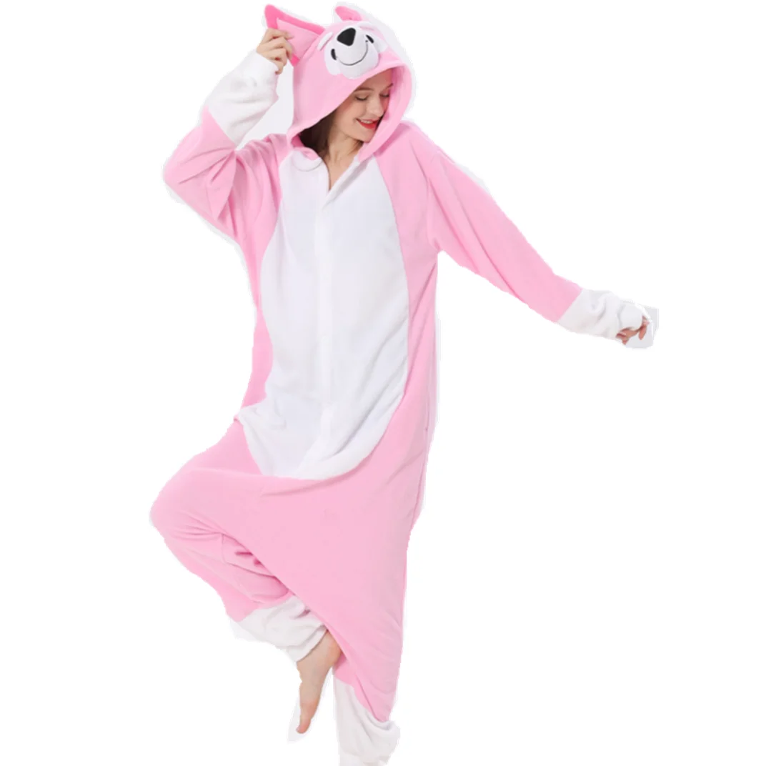 Кигуруми HKSNG пижама-кигуруми голубого цвета для взрослых с изображением животных