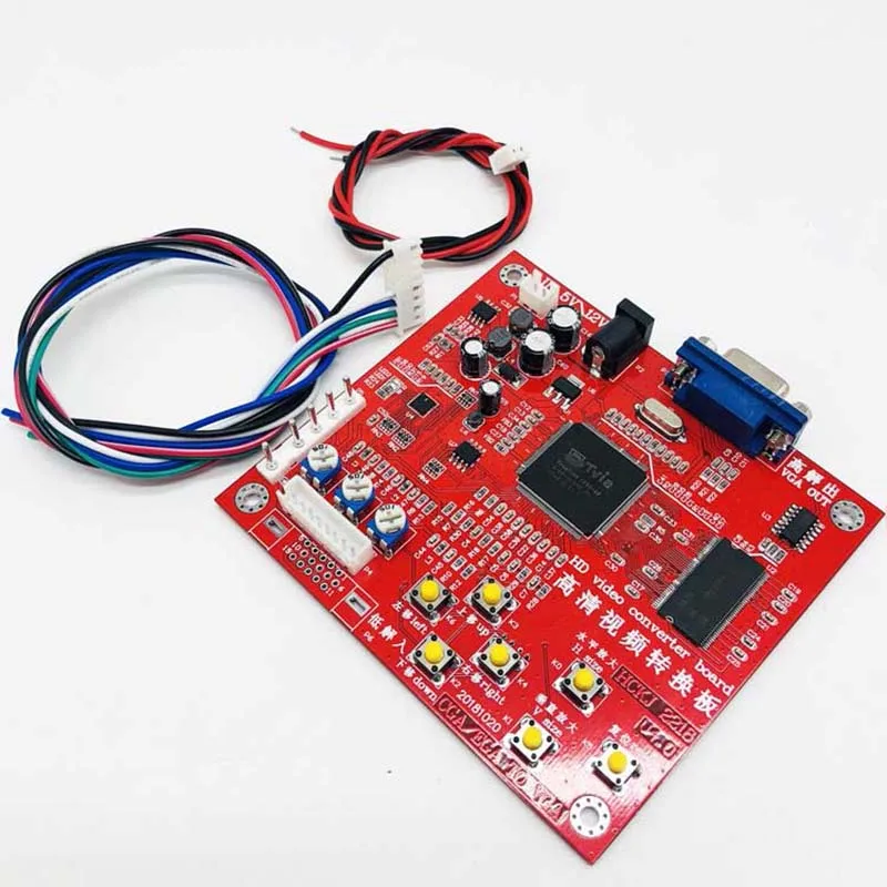 GBS 8200 видео конвертер CGA To VGA EGA YUV красный PCB выходные принадлежности детали для