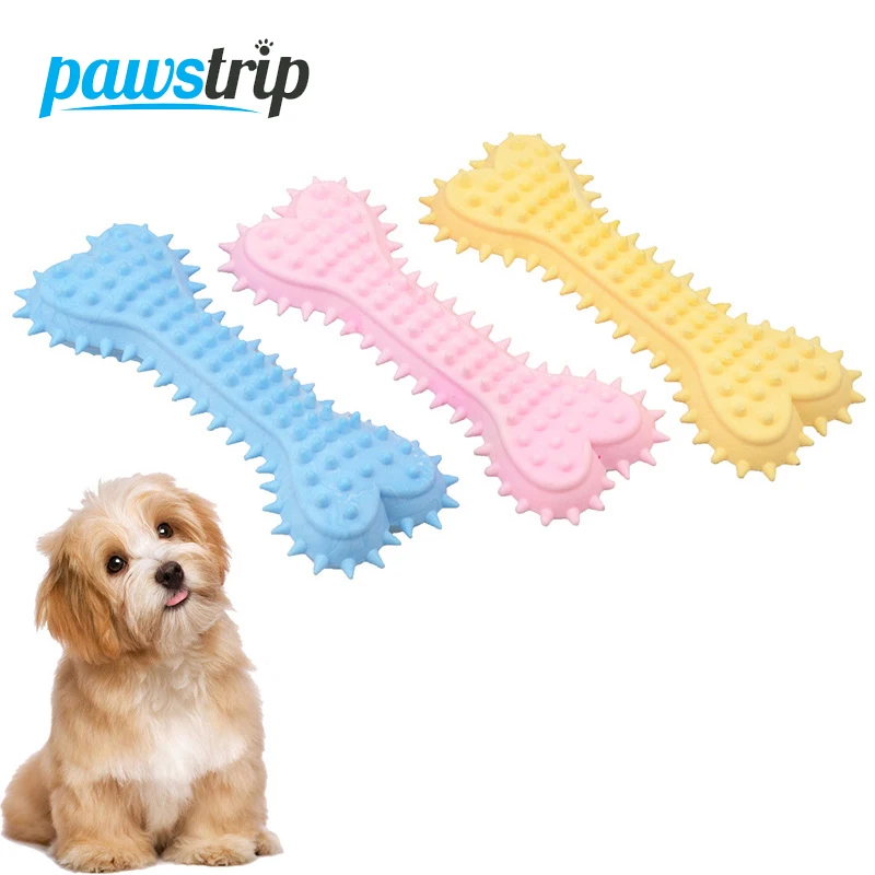 Pawstrip прочная собака жевательные игрушки Щенок зубная щетка кость игрушка чистка