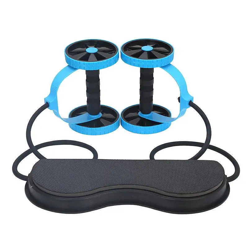 

Exercise Trainer Belly Wheel Roller Elastic Resistance Sport Rope Ropes Sport Core Double Roller Wheel Fitness Equipment