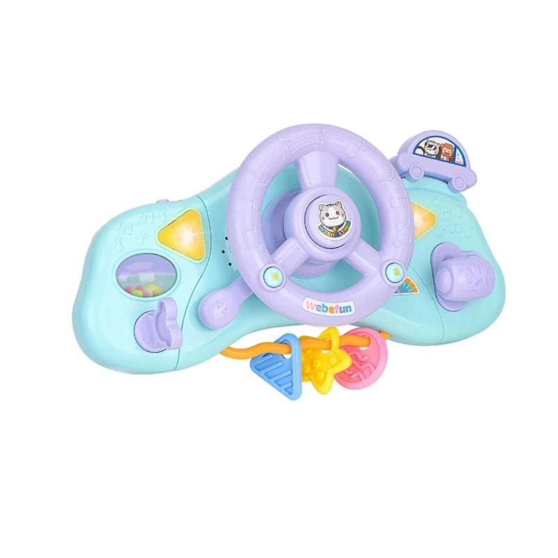 Realistic Electric Steering Wheel With Music Sound Light Education Children's Toys Plastic Simulation Toy Cartoon |