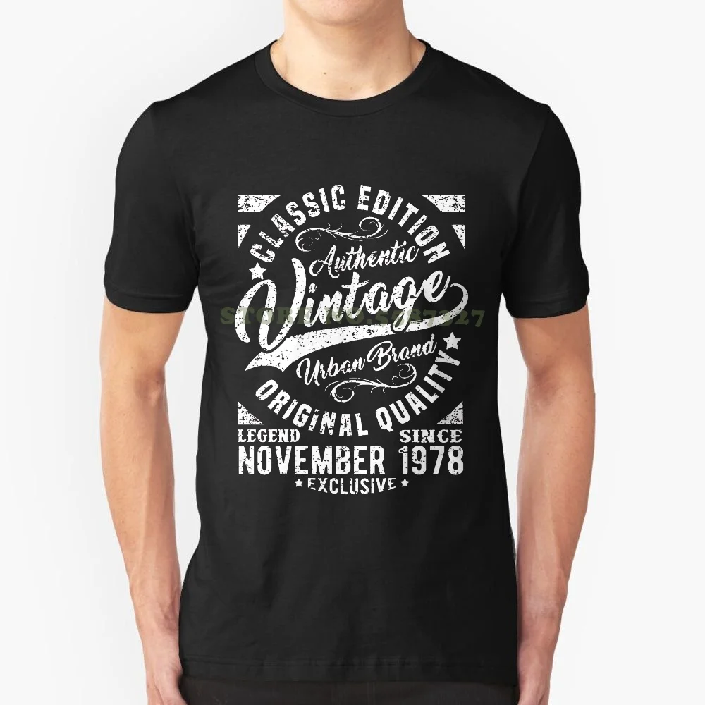 Винтажная футболка с ноября 1978 года футболки для мужчин женщин и | Мужская одежда