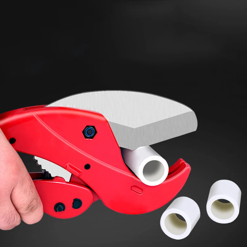 

PVC Pipe Cutter 42mm Aluminum Alloy Body Ratchet Scissors Tube Cutter PVC/PPR/PE Hose Cutting Hand Tools