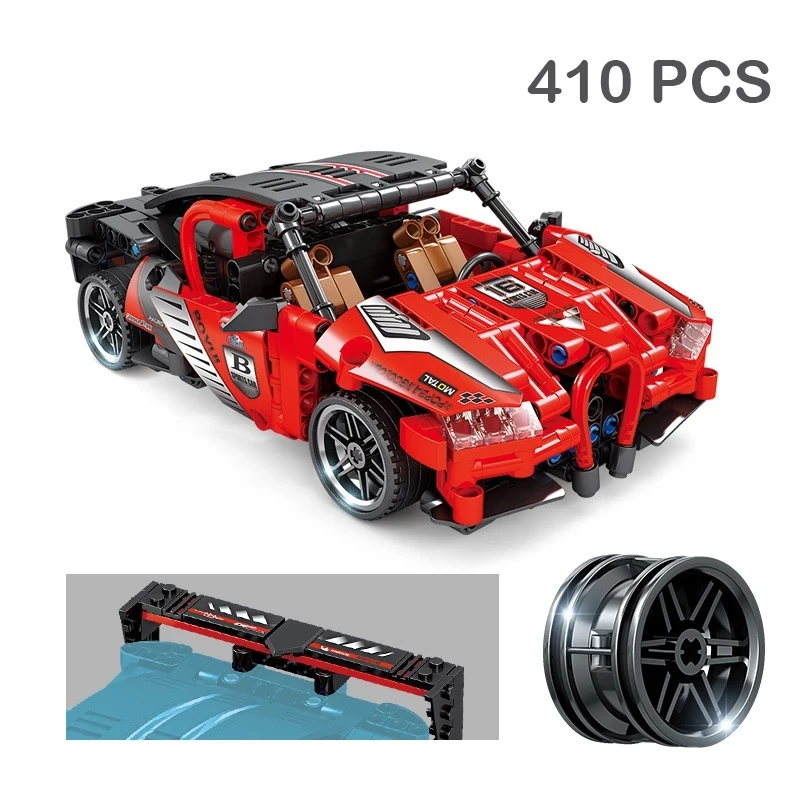 

MOC High-Tech Series Sports Racing Car Model Building Blocks M4 Off-Road Veyron Vehicle Bricks Pull Back Toys for Kid Xmas Gifts