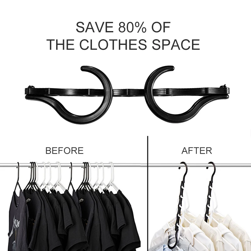1/3/5Pcs New Plastic Magic Hanger Multi-function Folding Rotating Clothes Hook Space Saver Home Storage Organizer | Дом и сад