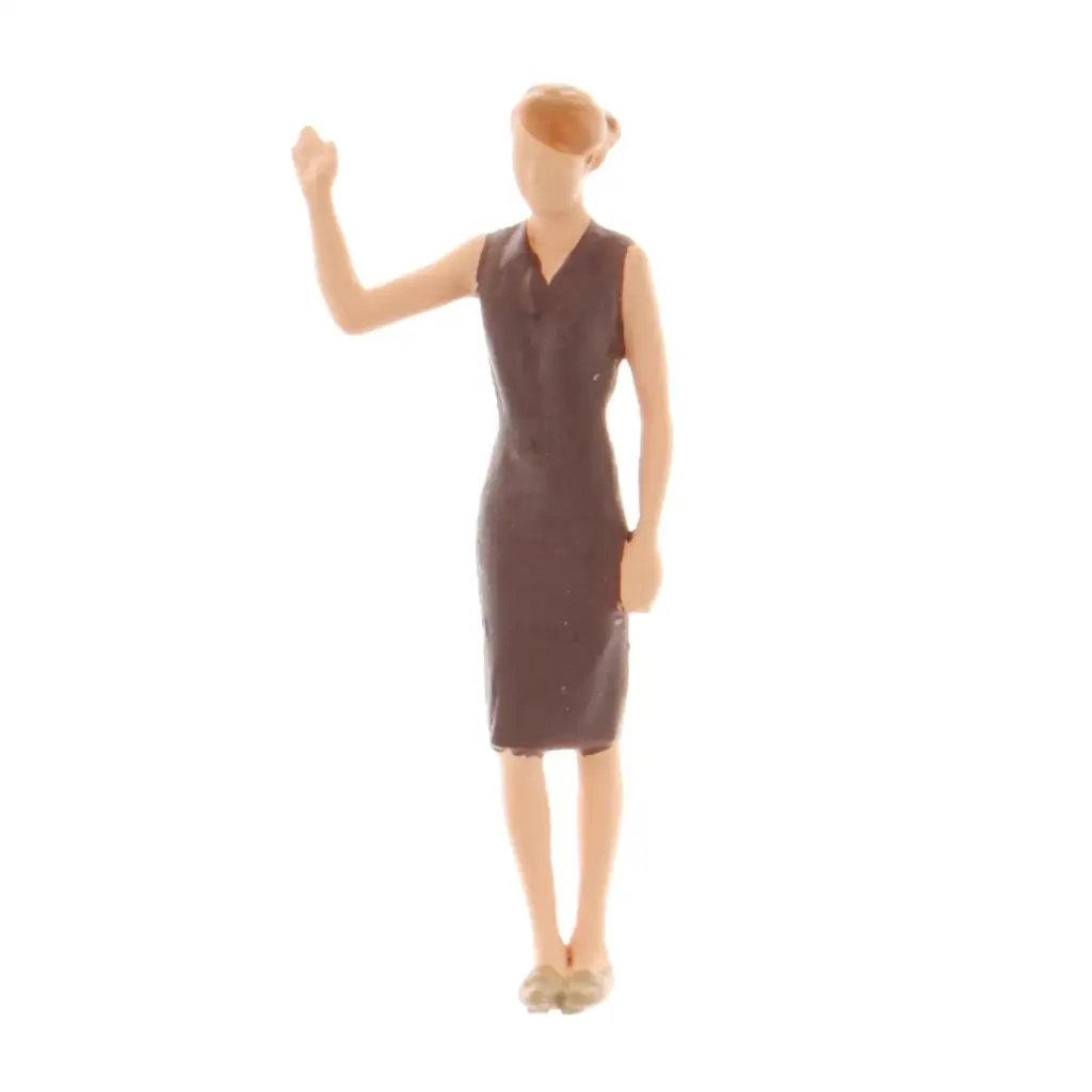 

1/64 Diorama Figures Scene Model Say Hello Woman Sand Table Accessories