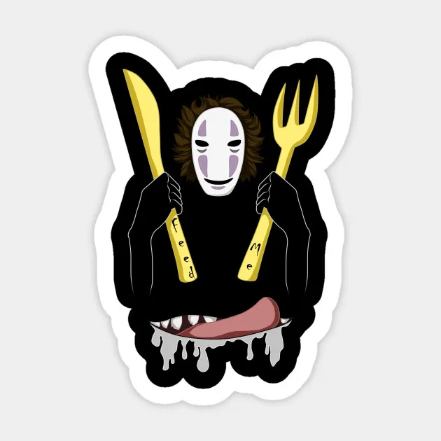 1 шт. Feed Me No Face Man Наклейки для блокнота Сумка На Колесиках рюкзак столик ПВХ