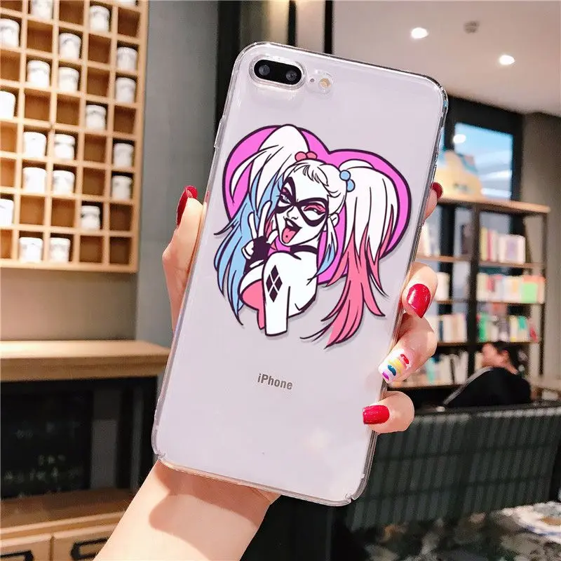 Yinuoda Harley Quinn отряд самоубийц Джокер подмигивание Прозрачный чехол для телефона