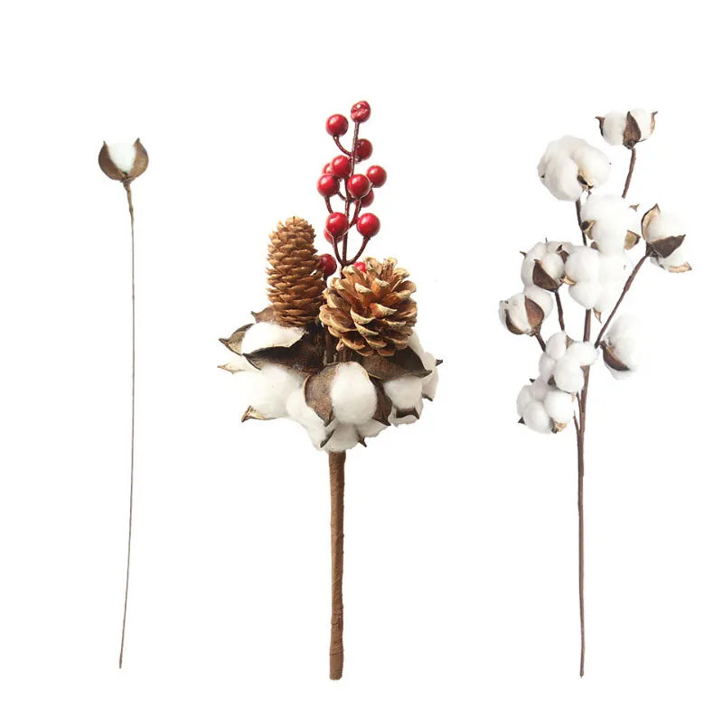 Натуральные высушенные стебли хлопка искусственный цветочный наполнитель для