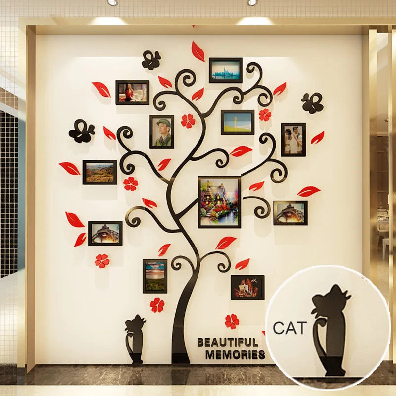 Акриловые 3D-обои в форме дерева постер фотоальбом рамка сделай сам настенные