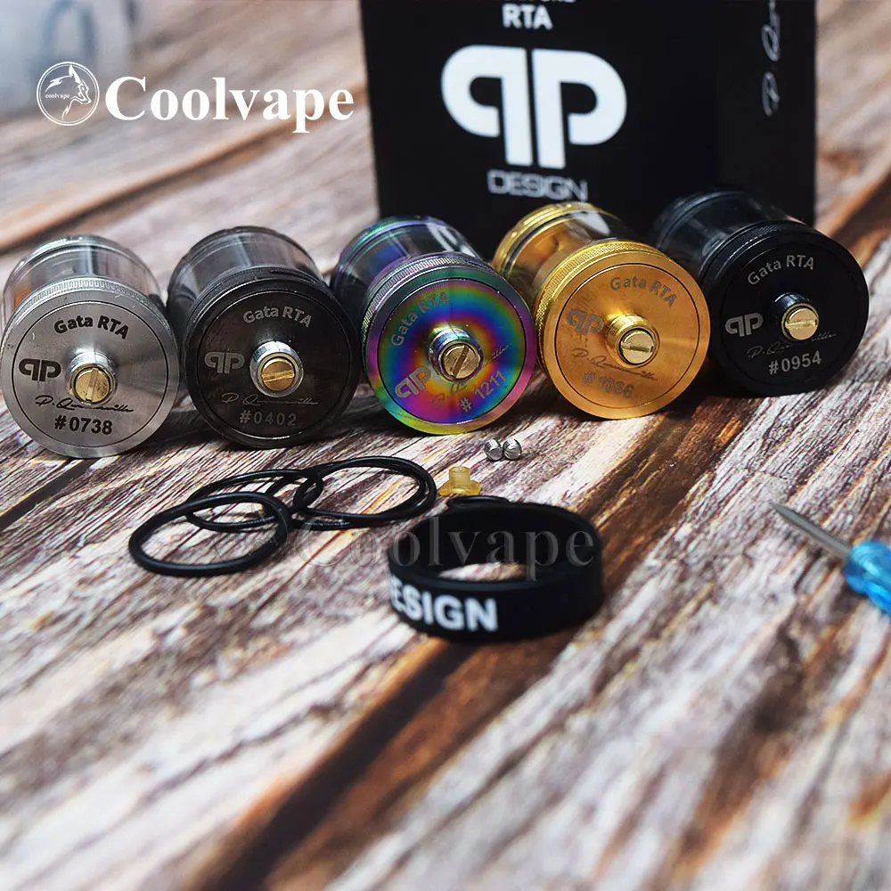 coolvape QP design GATA RTA MTL DL 24mm 4ml 2ml capacity 2 in 1 atomizer Bottom airflow Single Coil vs Design Nio RDA | Электроника