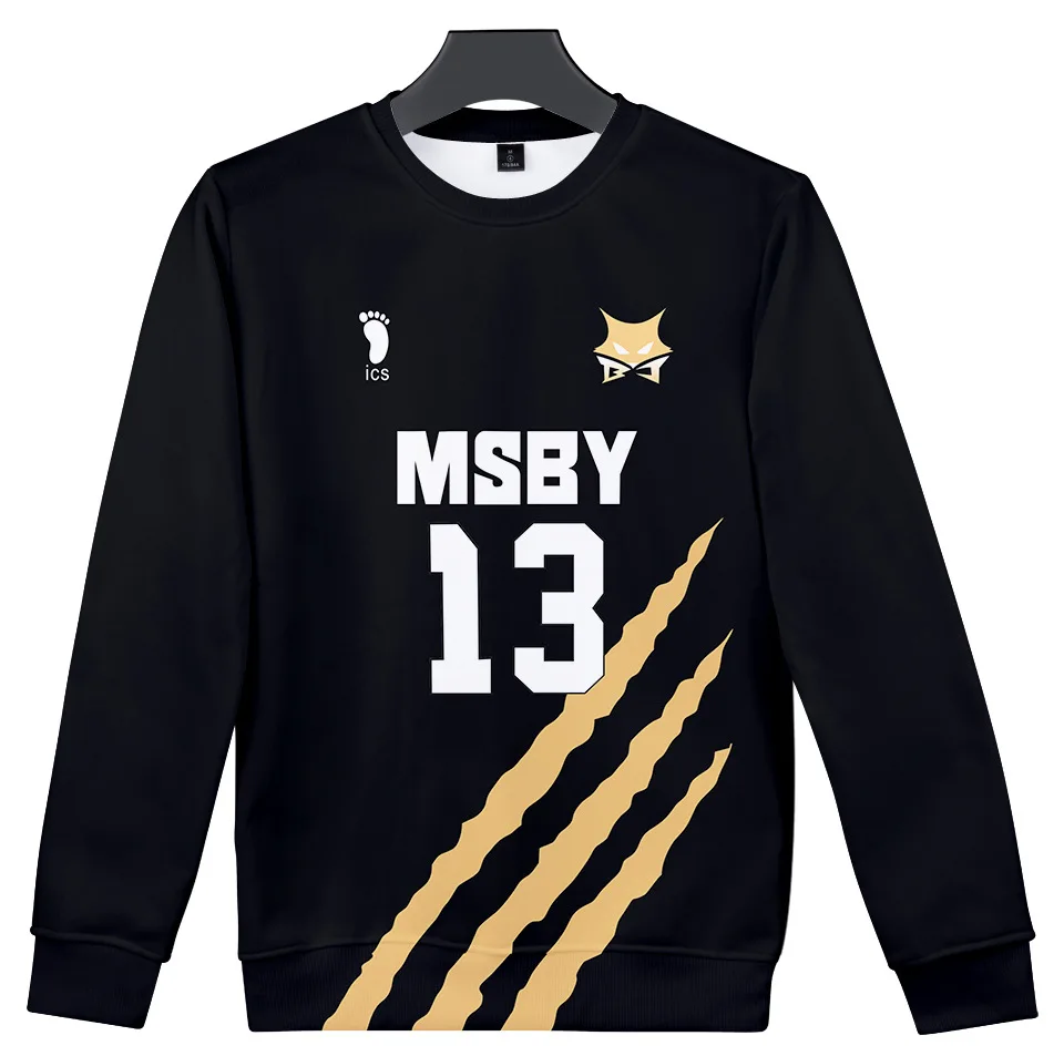 Новинка 2020 толстовка с капюшоном 3D рисунком Аниме Haikyuu MSBY худи для косплея модные