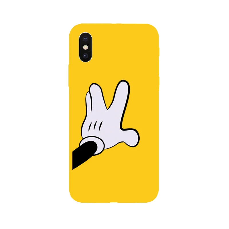 Мягкий чехол для телефона с изображением Микки и Минни Маус iPhone 7 8 Plus 6 s X Xs Max XR 5 5S SE