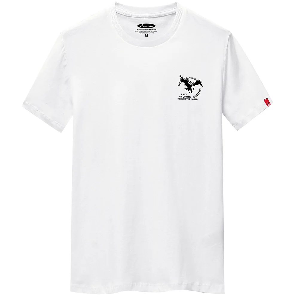 

New summer Pure cotton Short brand T Shirt Men's large size T Shirt Slim Fit Fashion Eagle Printed t-shirt men plus Size S -6XL
