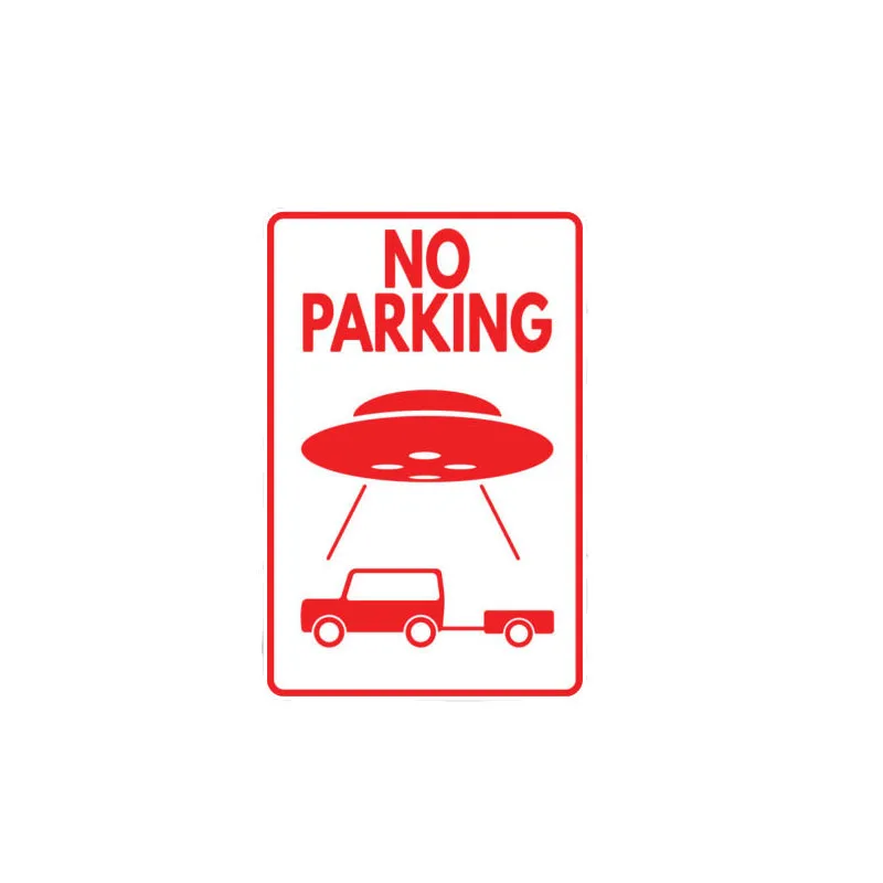 

No Parking UFO Funny KK Tow Away Zone UNAYTHORISED VEHICLE Car-Sticker for Car Bumper Window Car Accessories Interior KK12*8cm