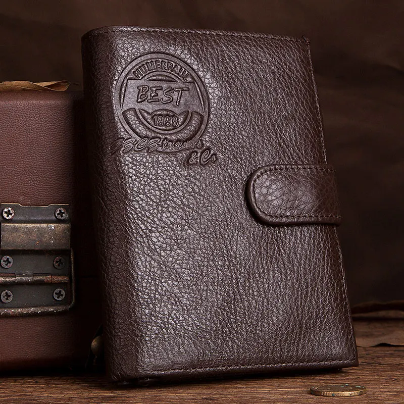 Мужской кошелек GZCZ из натуральной кожи держатель для паспорта отделение монет